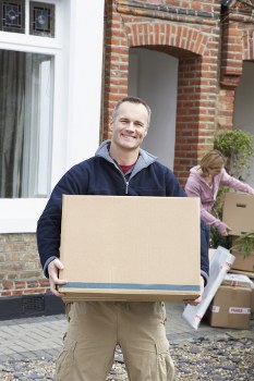 A Harrow Removals van loaded with recyclable moving materials