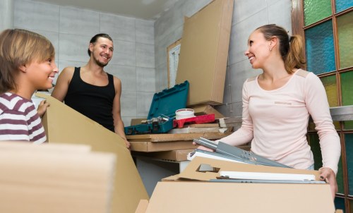 Packing boxes and supplies ready for a move in Harrow