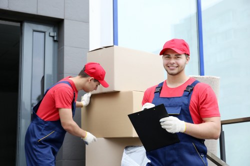 Moving boxes and removal team introduction for Harrow Removals terms page