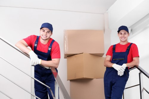 Careful packing and secure loading inside a removal van in Harrow