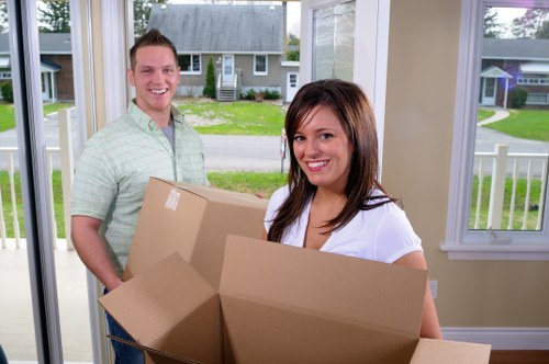 Removal van and moving boxes for a Harrow home move