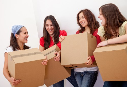 Student removals van ready for a Harrow university move