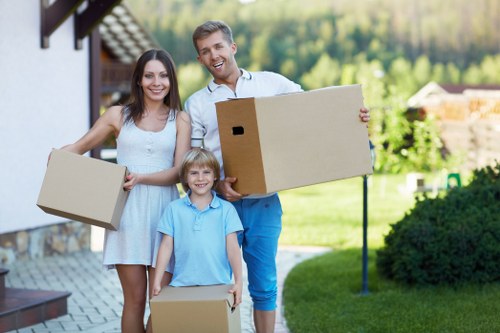 Removal team preparing a Harrow home move with care