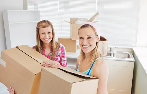 Donated furniture and household goods prepared for charity reuse