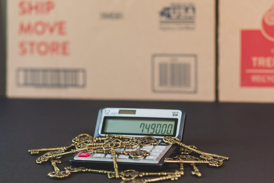 Close-up image showing a small orange house-shaped keycap attached to a green key, which is inserted into a black plastic tray used for packing or storage, with various euro banknotes and gold coins s